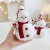 Cartoon Plush Snowman Doll White Snowman Statue Kawaii Christmas Snowman Ornaments  Happy New Year