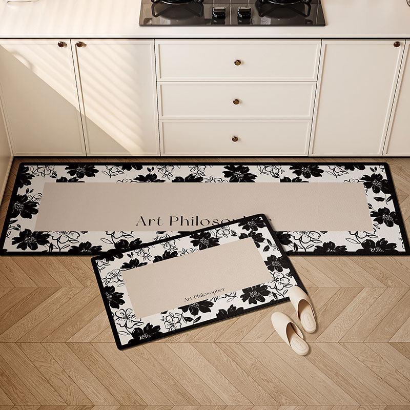 American Retro Diatom Mud Water-Absorbing Non-Slip Kitchen Floor Mat
