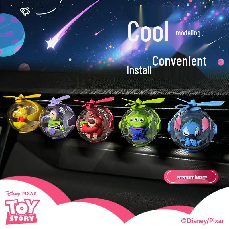 Strawberry Bear & Friends Air Freshener: Three-Eyed Monster, Stitch, Pooh, Buzz Lightyear, Airplane, Car Edition