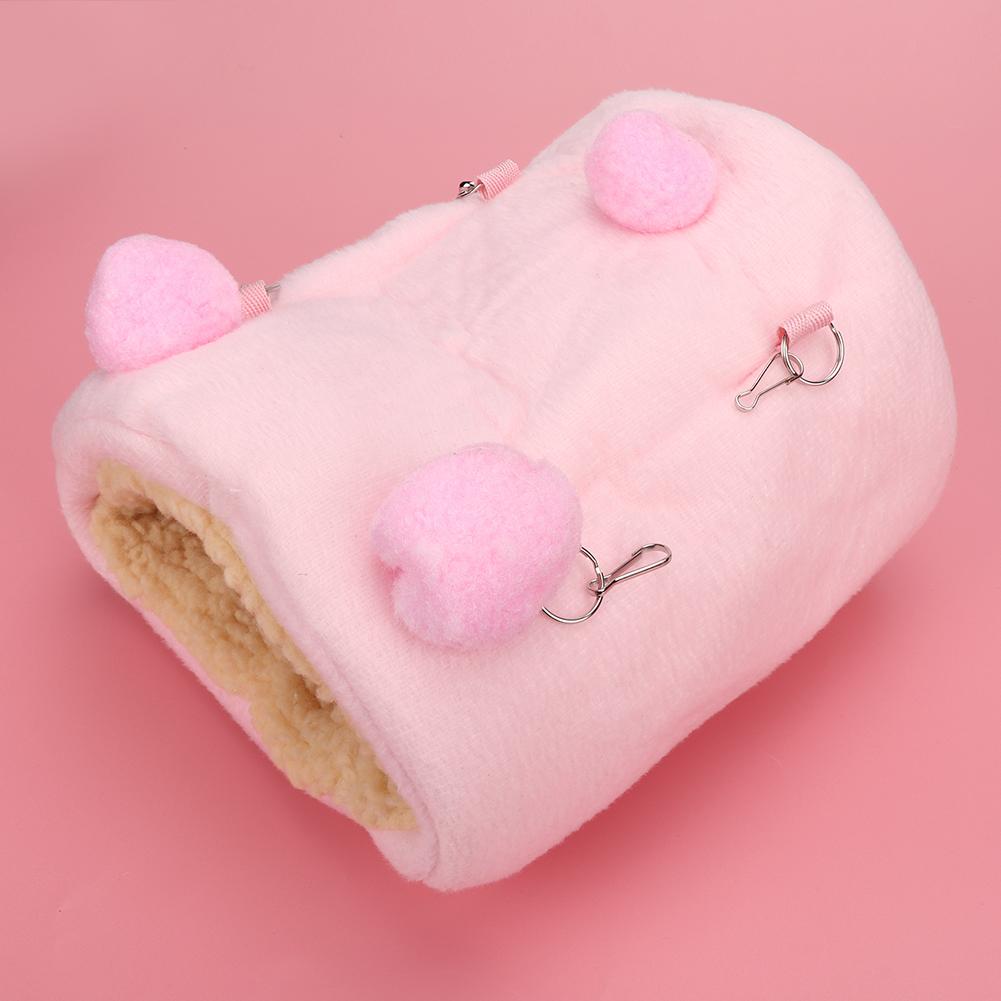 Flauschdickes Mini-Haustier Hamster Warme Hängematte Hängendes Schlafnest Haus Schaukelbett für Eichhörnchen Igel