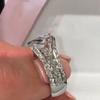 European And American Style Jewelry Classic Zircon Design Sense Inlaid Zircon Niche Design Bride Wedding 2-Piece Ring Set