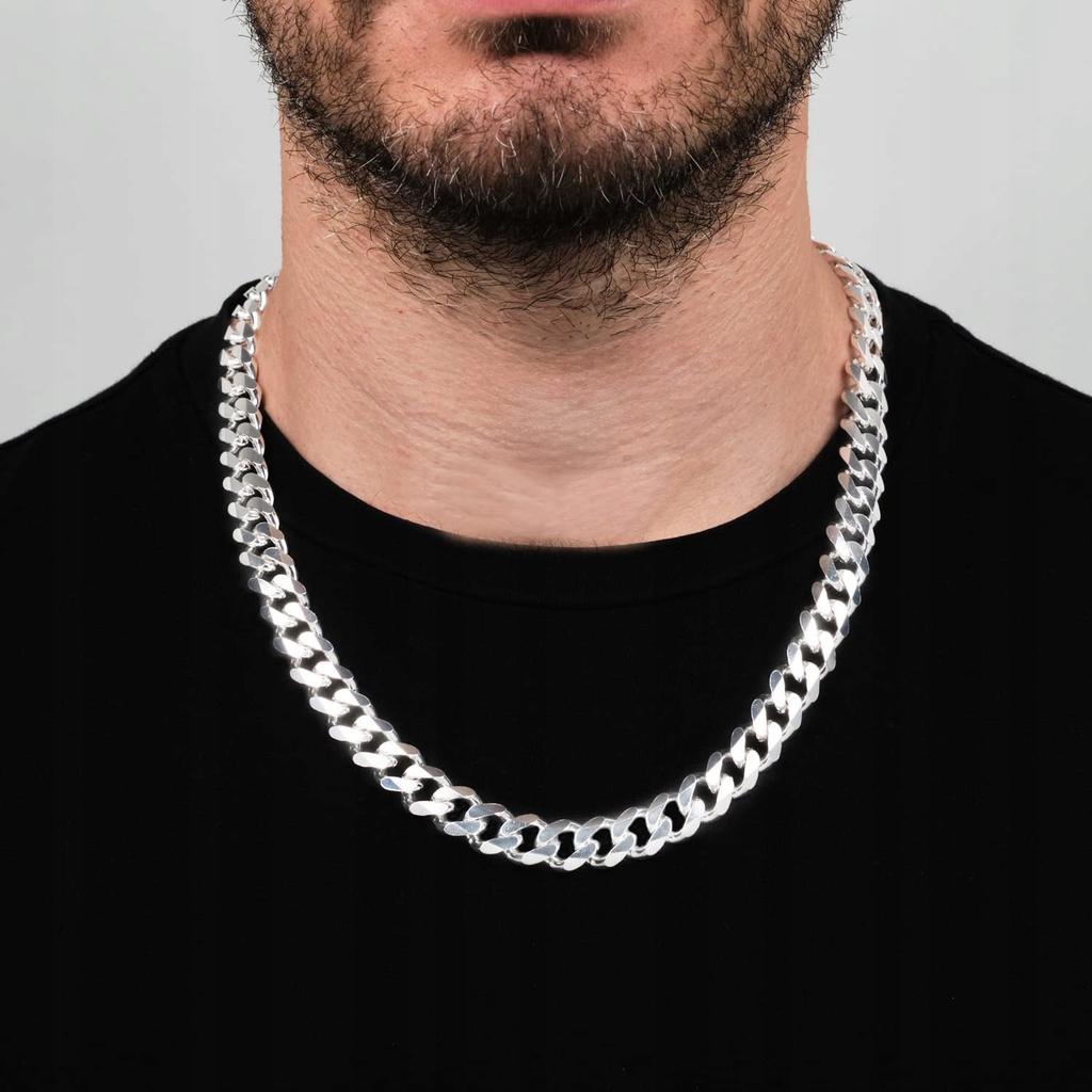Chain 925 SILVER Men' Silver Chain 7mm FULL DIAMOND