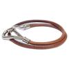 HERMES Leather Jumbo Bracelet Brown / SilverUsed