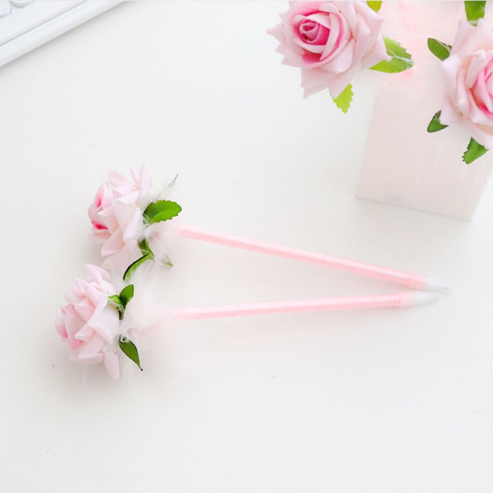 Teacher's Day Gift Rose Flower Ballpoint Pen Best Wishes Signature Pen Kawaii Lovely Pen  Office