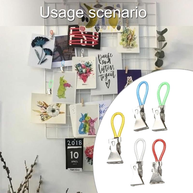 20pcs Colorful Stainless Steel Towel Clips For Kitchen And Bathroom Organization Portable Towel Holders Saving Spaces