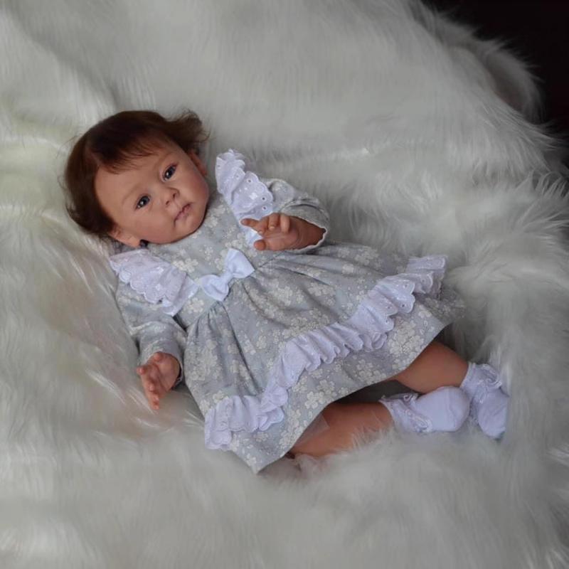 24'' 60cm Realistyczna odrodzona lalka Hulexy Soft Touch Cloth Body Realistyczna lalka dla noworodka Malowana ręcznie 3D Żyły Widoczna symulacja Lalka dla dzieci Zabawka