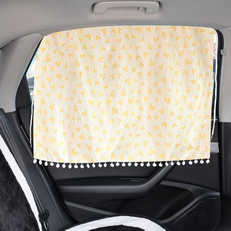 Cartoon Cute Car Sunshade Curtains: Baby Sun Protection & Heat Insulation