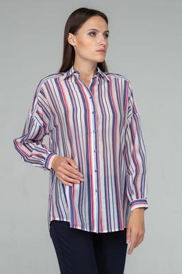 Schulterfreie, übergroße, gestreifte Bluse