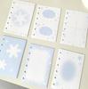 A7 6Holes Loose Leaf Notebook Refill Spiral Binder Color Design Inner Page Inside Paper Stationery
