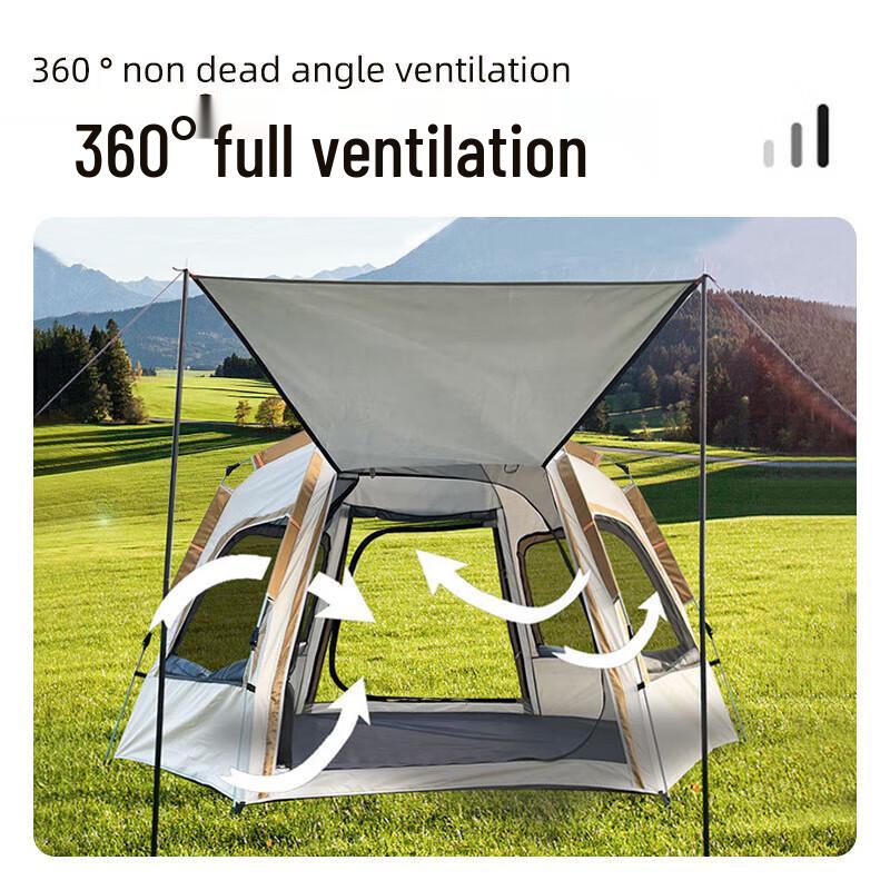 OEING Portable Hexagonal Outdoor Camping Tent