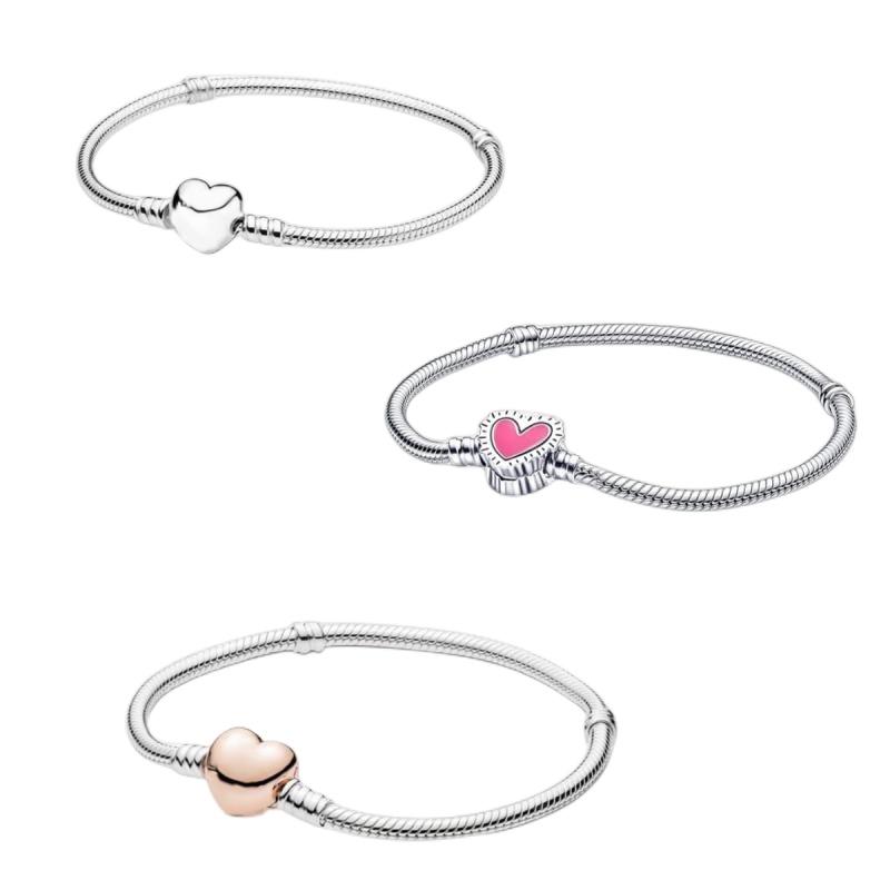 Pandora Heart Shape Crown Clasp Bracelet In Rose Gold Stylish And Durable Gift