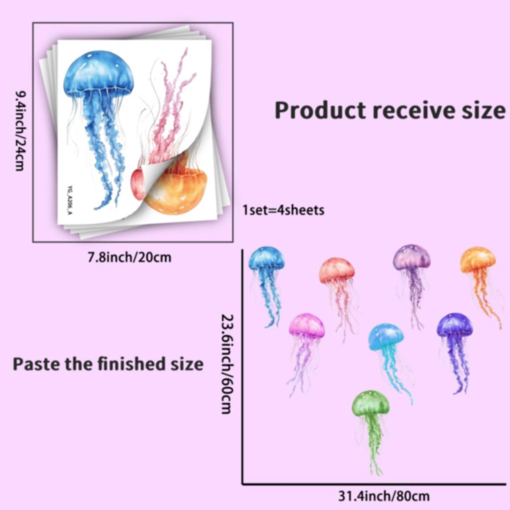 Blå Selvlysende Magiske Maneter Dekaler for Barneromsdekorasjon