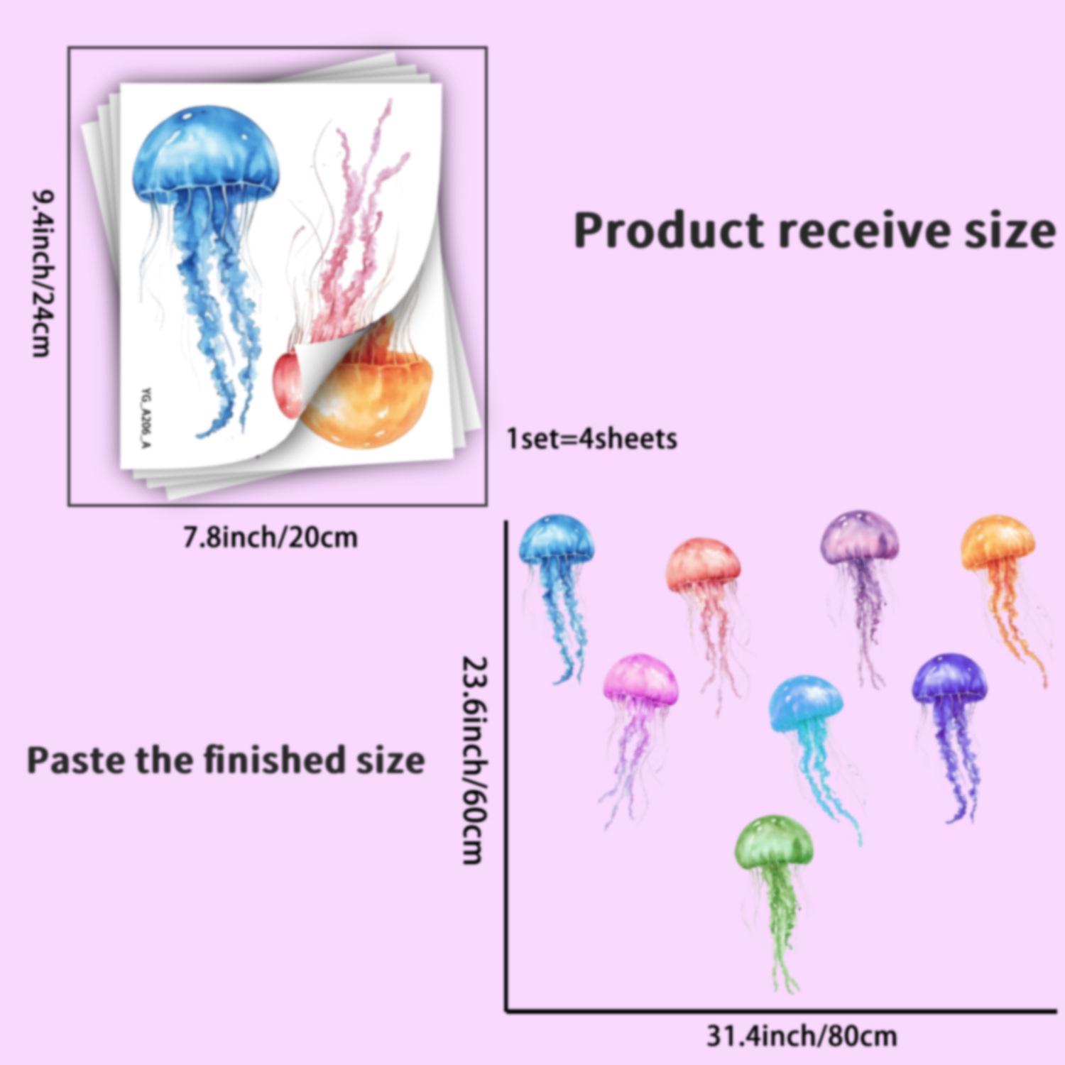 

Синие светящиеся наклейки «Волшебные медузы» для украшения детской комнаты