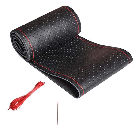 Leather Auto Steering Soft Anti-slip Wheel Cover Protect Car Sleeve