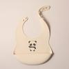 Custom Silicone Baby Bib with & Cartoon Print pattern Food-Grade solid Feeding Bib DZ13