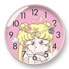 Sailor Moon Anime Silent Wall Clock with Automatic Time Setting for Girls' Bedrooms and Living Rooms