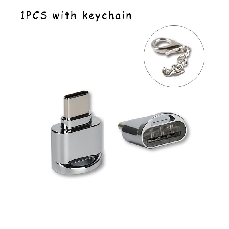Type C OTG To TF Adapter Micro-SD Memory Card Reader For Samsung Huawei Xiaomi Aluminum Cardreader For Micro TF Microsd Laptop