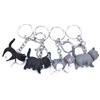 Self Healing Warm Series Japanese Cat Keyring Round Rolling Simple Cat Handmade Mountaineering Ring Keychain