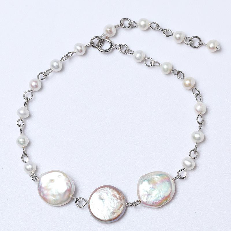 

Минималистичный браслет Kenjie из стерлингового серебра с пресноводным жемчугом для женщин 925 Silver