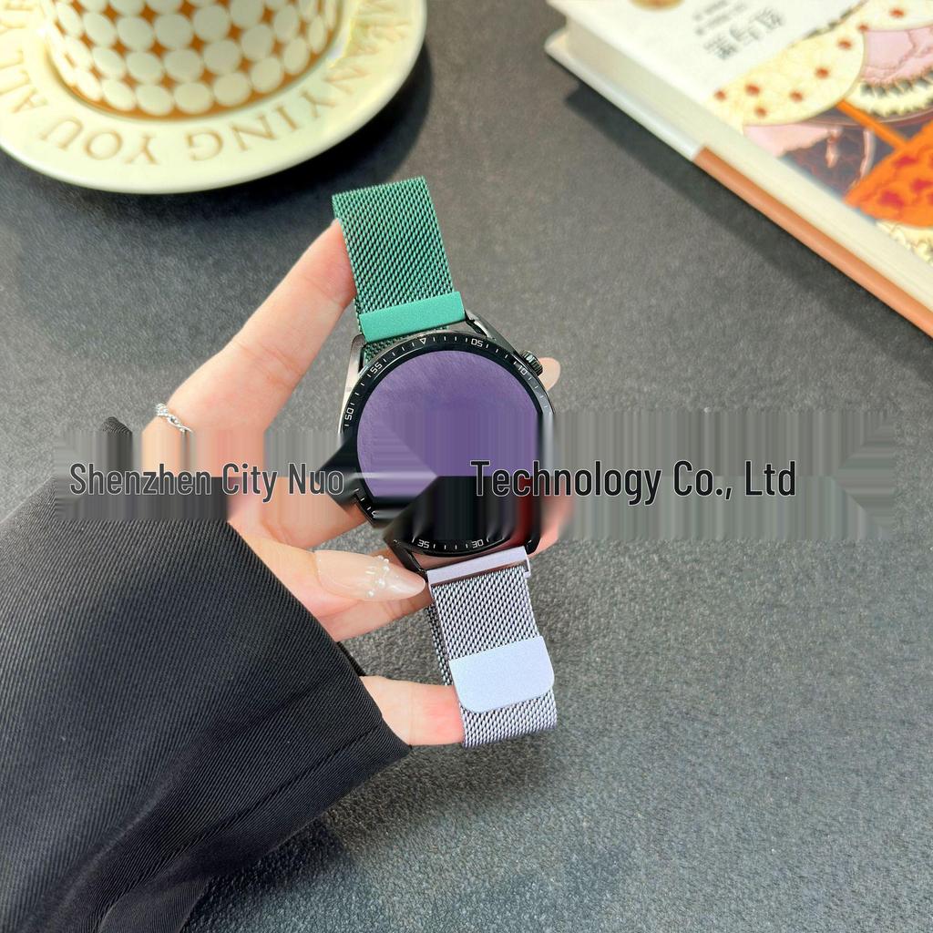Magnetic Milanese Steel Strap for Huawei GT6, Samsung, Huami, Xiaomi, Garmin S4 - Sizes 18/20/22mm