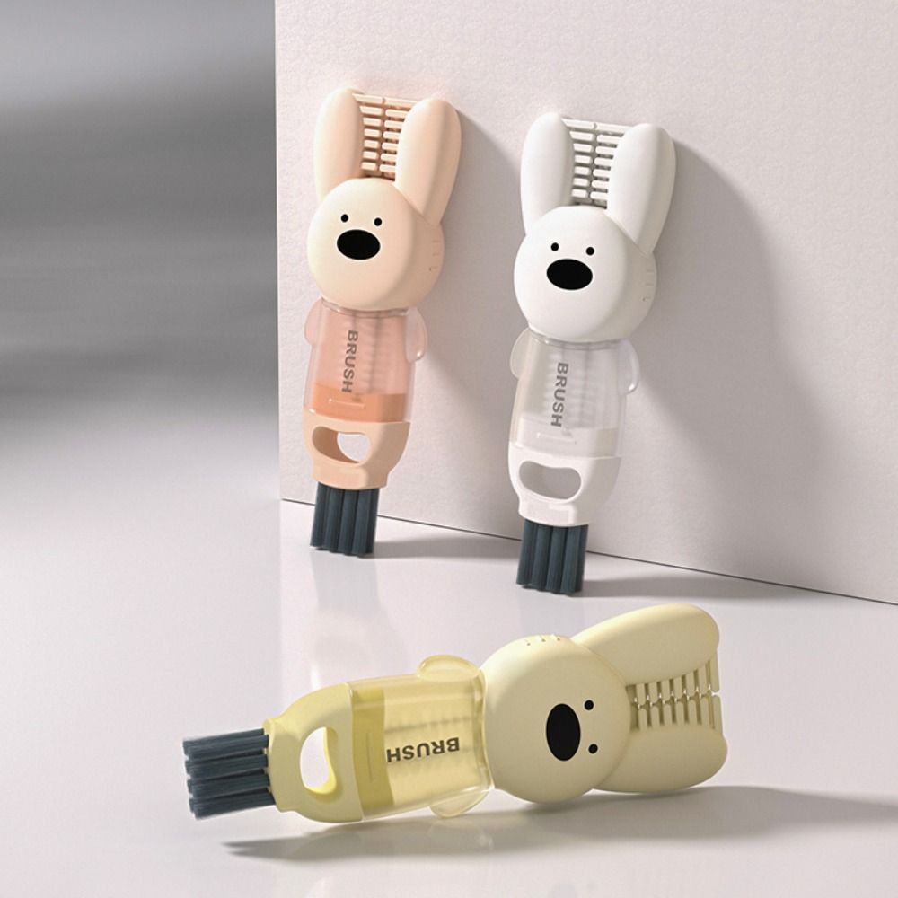 

Кролик 3 в 1 Щетка для чистки детских бутылочек Мультяшный инструмент для чистки чашек Щетка для чистки бутылочек Очиститель для бутылочек