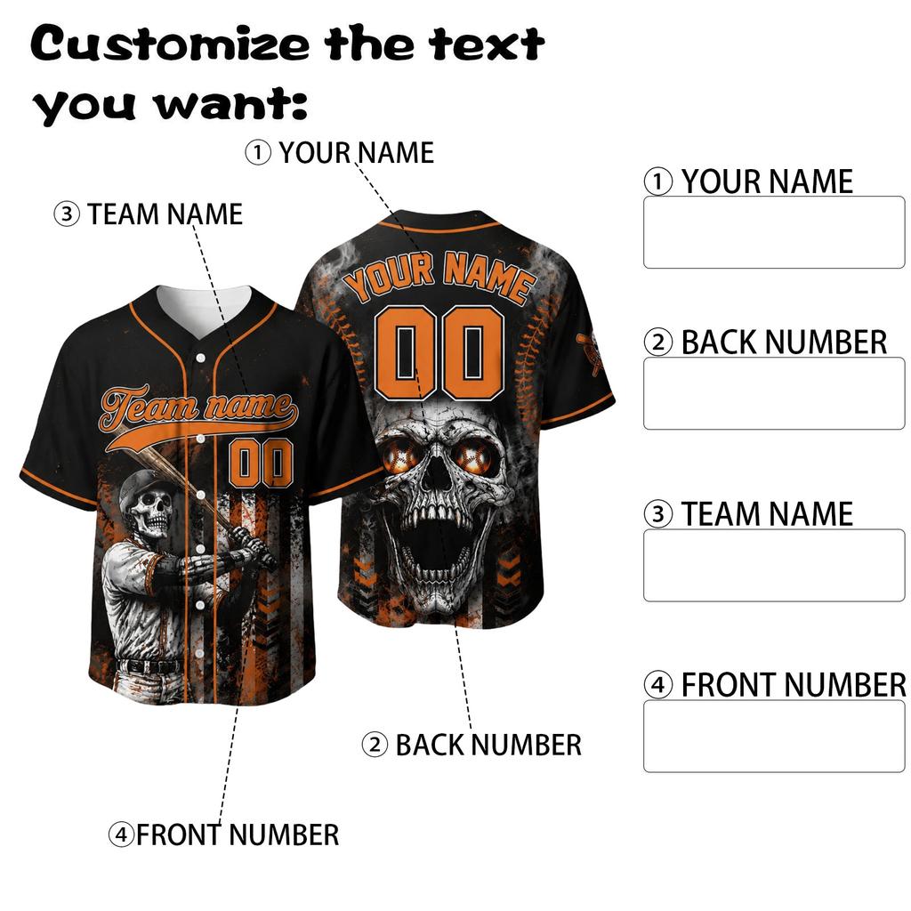 Unisex Halloween Baseball for Men Women and Kids Costume Top