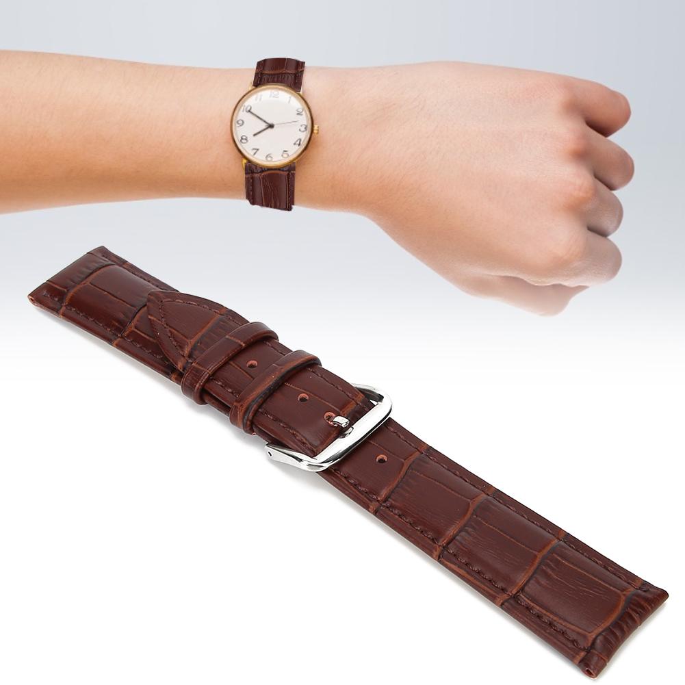 Unisex Adjustable Watch Strap Quality Watchband Exquisite Replacement Accessory (22mm)Brown