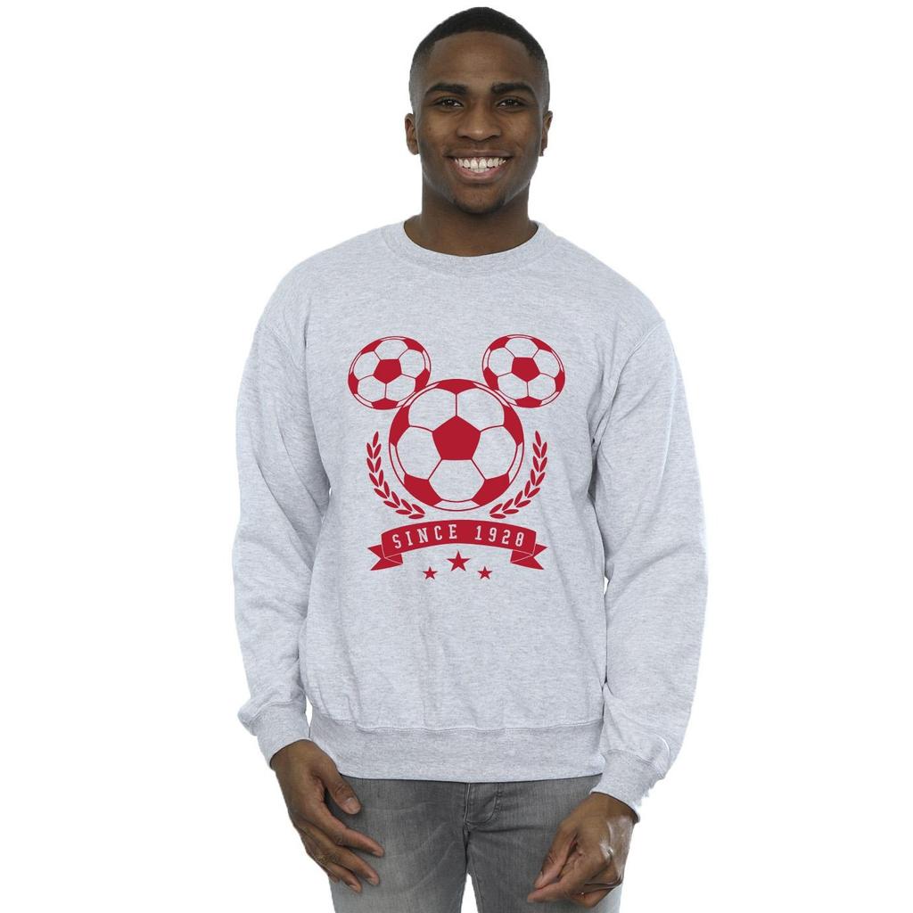 Disney Mens Mickey Football Head Sweatshirt