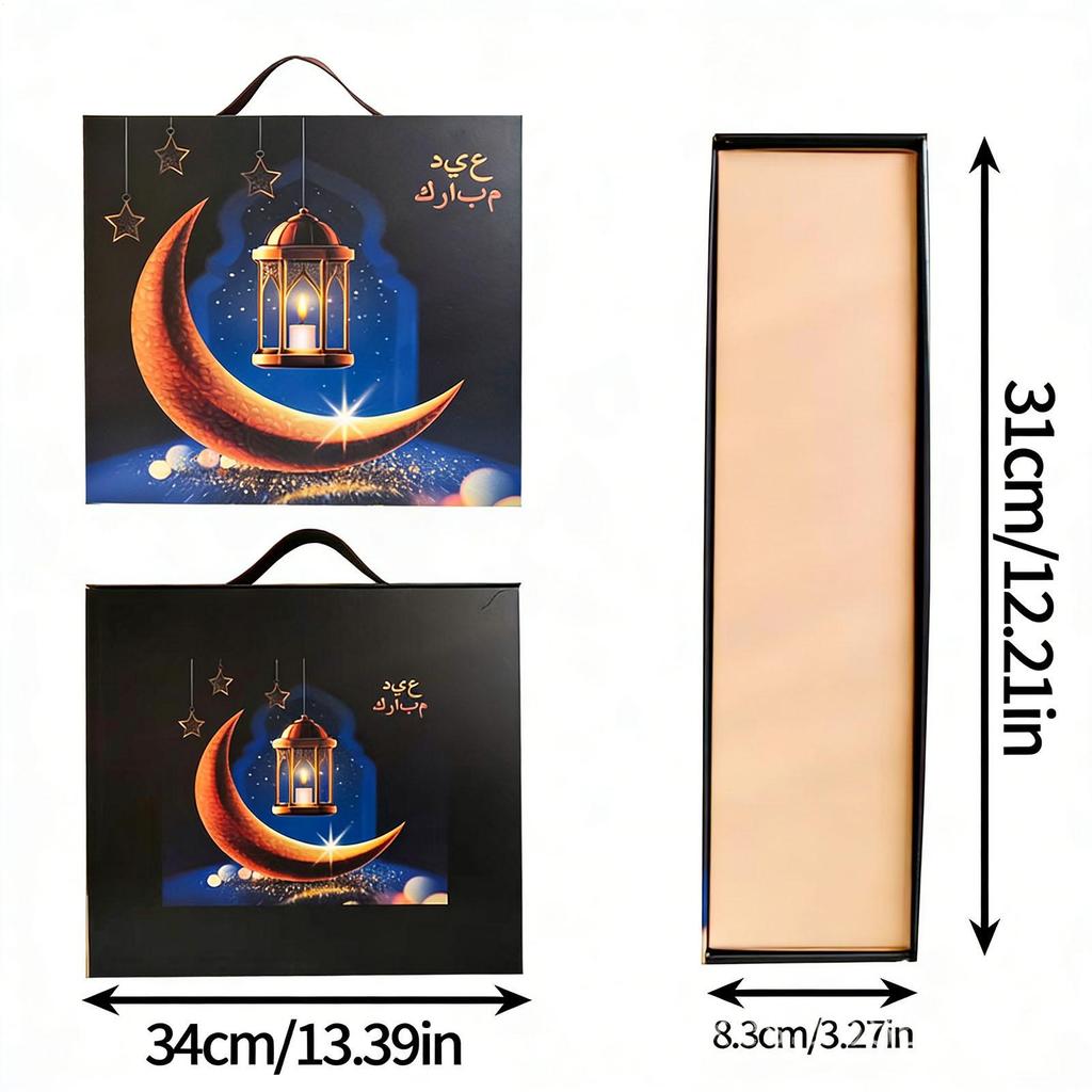 Ramadan Moon Countdown Advent Calendar Boxes Eid Al Fitr Countdown Calendar Gift Box 30 Days DIY Eid Ramadan Mubarak Box