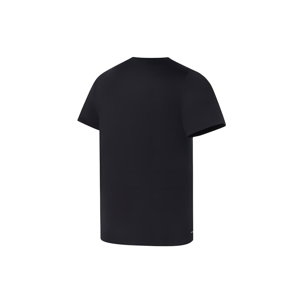 Li Ning Training Series Solid Color Quick-Dry Breathable Round Neck Sports T-Shirt Men Tops Black ATSSA85-1