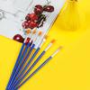 100Pcs Nylon Bristle Plastic Stem Digital Oil Brush Outlining Brush Small Line Brush Acrylic Paint Children's Oil Brush
