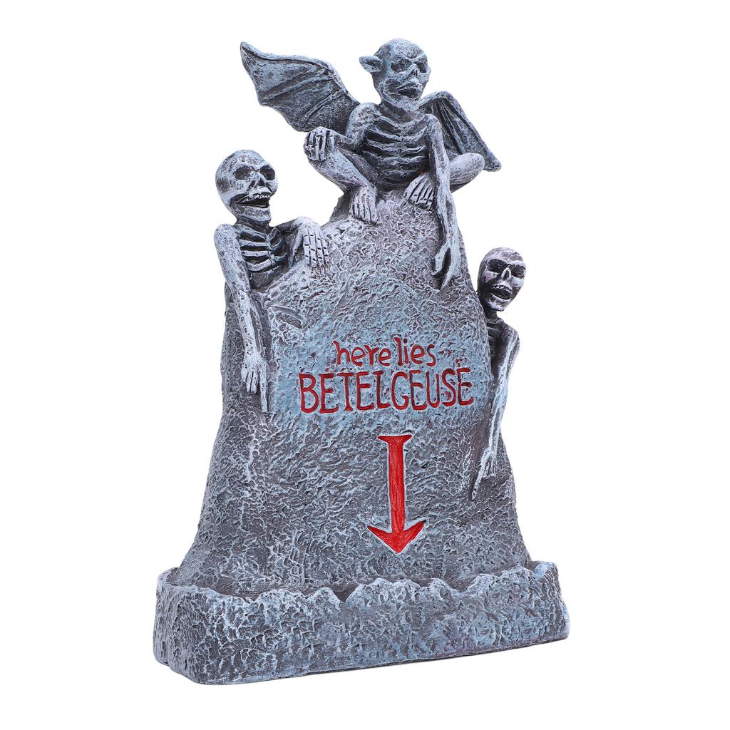 Tischplatte Grabstein Dekoration Harz Beleuchtet Gruselig Miniatur Geist Schädel Friedhof Grabstein