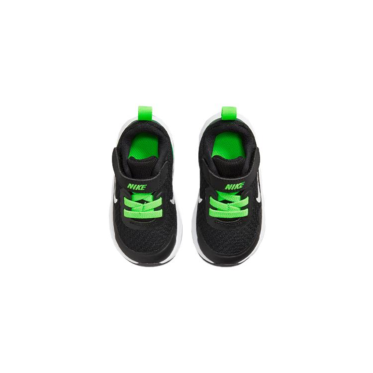 Nike Wearallday Synthetic Leather Low top Toddler Shoes Black Green Infant And Toddler CJ3818-015
