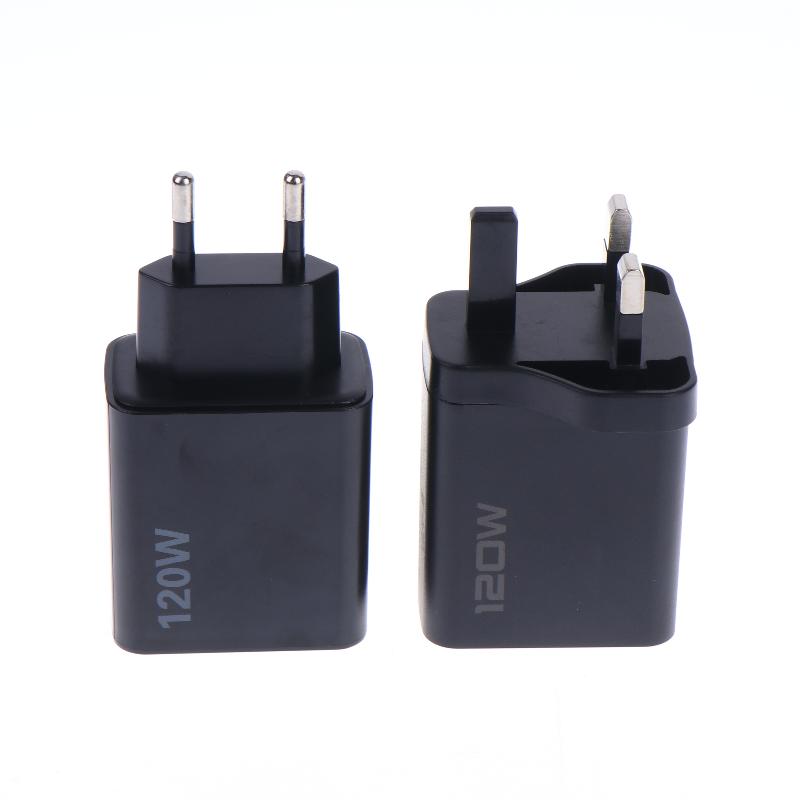 1Pcs Eu Us Uk Plug Travel 4 Port 120W Usb C Fast Charger Station Pd Qc3.0 Wall Adapter For Phone