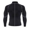 Men's Sweat Weight-loss Body-building Elastic Sport Long Sleeves Jacket Tops