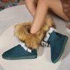 New snow boots medium boots cotton shoes boots fox hair cotton shoes