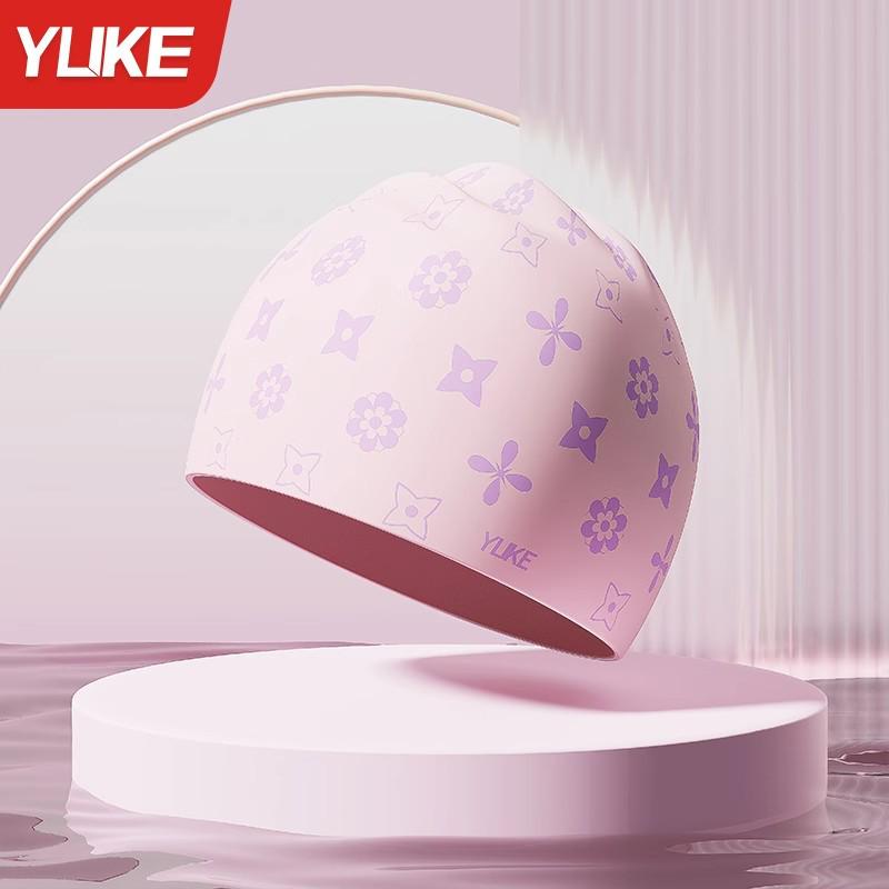 Large Silicone Swim Cap for Adults - Bubble Design, Long Hair, Ear & Sun Protection, Waterproof PU