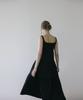 Ssikeoseun Cotton Flounce Sleeveless Maxy Dress - Black