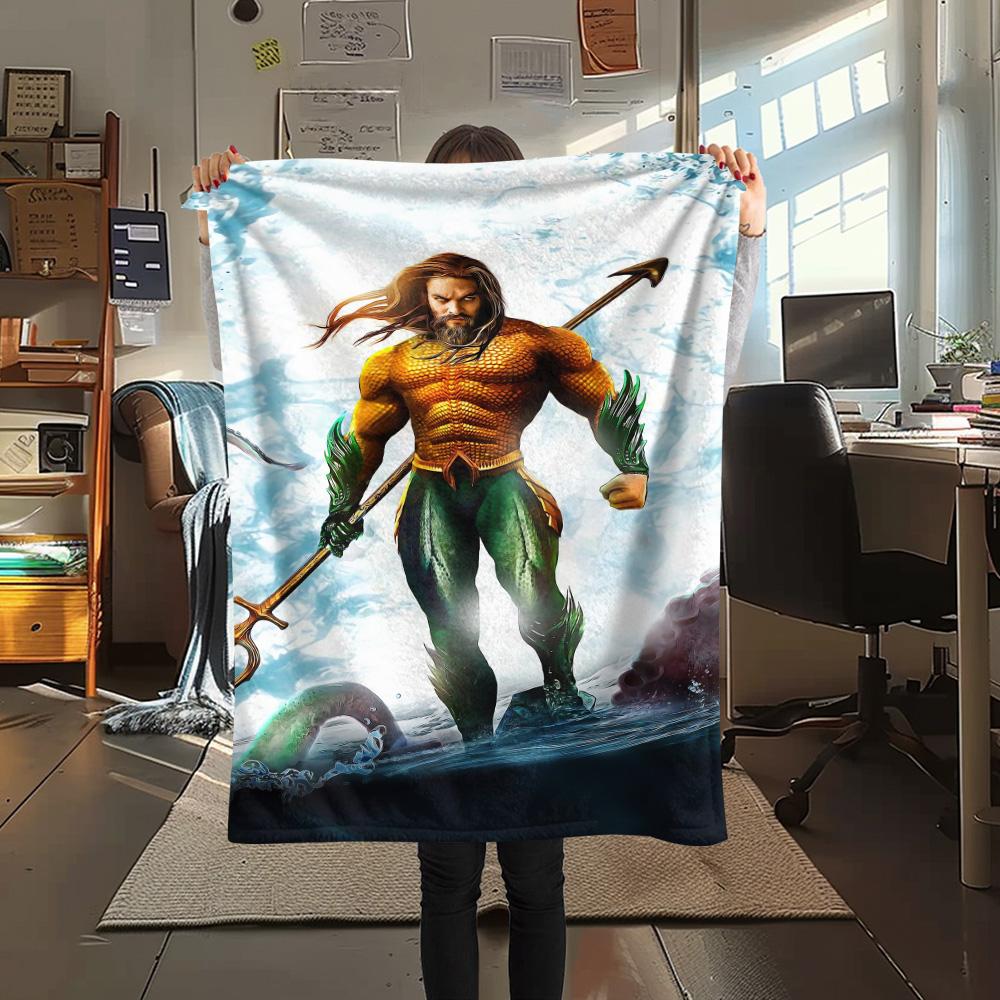 1 ks flanelová deka s potiskem mimozemšťanů a Země, Vysoká kvalita, Pohodlná pro všechna roční období, Domácí dekorace, Teplo a pohodlí, Perfektní jako vánoční dárky