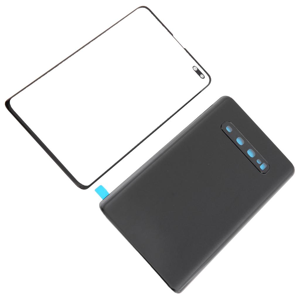 Mobile Phone Back Glass Cover and Outer Glass Panel Replacement for Samsung S10+Plus(Black )