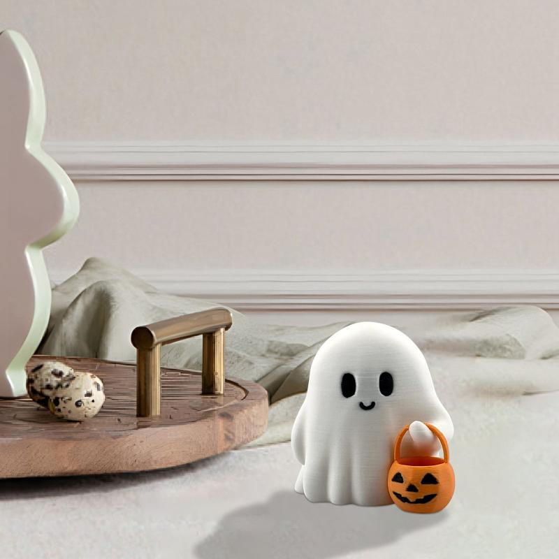 2026 Halloween Decoration Tiny Trick Or Treat Luminous Ghost Figure Desk Spooky Home Decoration Unique Gift