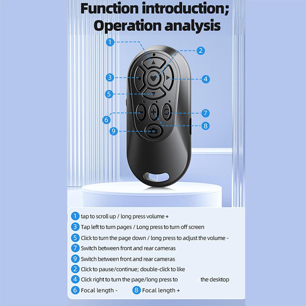 1Pcs Wireless Camera Remote Control Zoom & Focus Shutter Selfie Rechargeable Camera Video Recording Remote For Mobile Phone