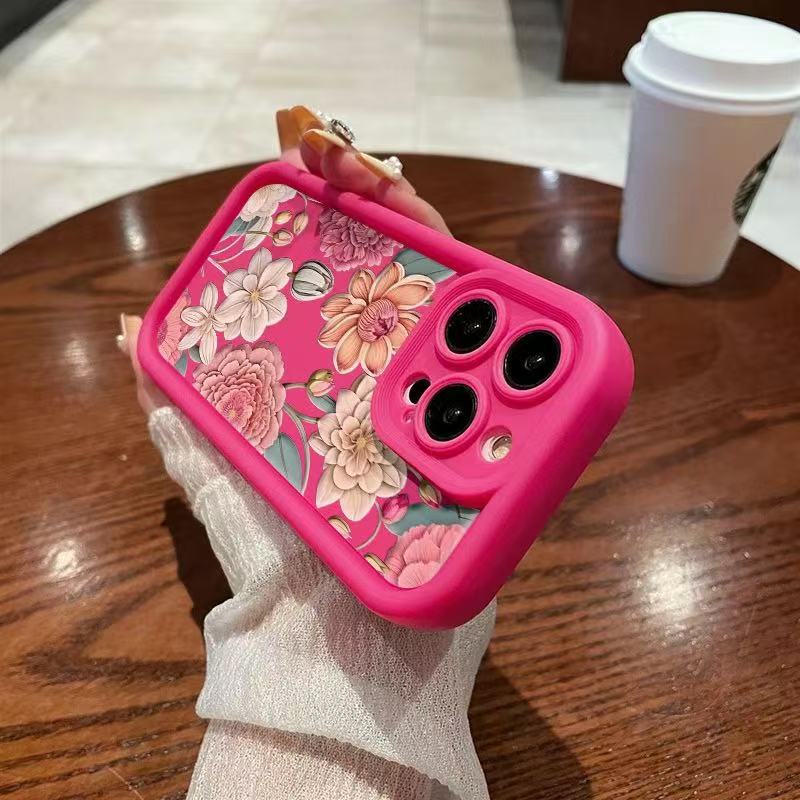 Flowers are like brocade, suitable for iphone16pro mobile phone case, Apple 15, Korea 14, Europe, America and 13promax new 12x.