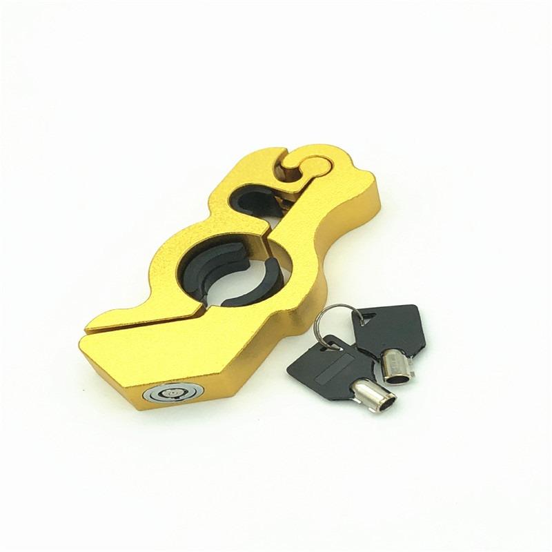 Motorcycle Handlebar Lock Handlebar Brake Handle Solid Lock Imitating Steal Lock Pull Rod ATV Dirt Street Bikes Anti Theft