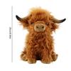 Brown Cute Scottish Highland Cattle Toy Baby Cow Stuffed Animal Toy Cute Highland Cow Farm Plushie Birthday Gifts for Boys Girls