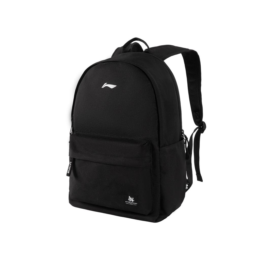Li Ning Polyester Backpack Regular Unisex Black ABSW451-1
