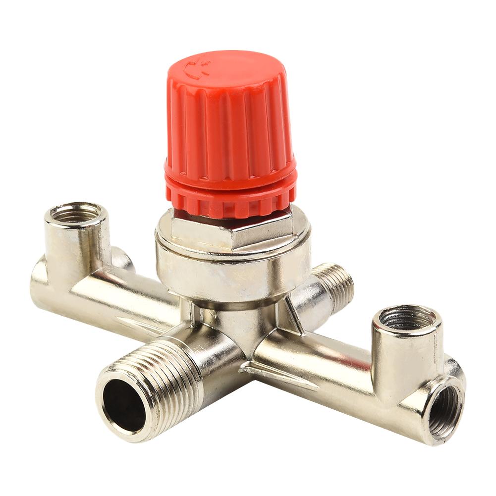 Double Outlet Tube Air Compressor Switch-Pressure Regulator Valve Fitting-Part