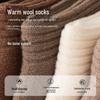 Damen Dicke Wollsocken für Herbst/Winter - Japanischer Stil, Unifarben, Doppelstrickdesign, Mittellang, Plus Samt, Heißer Verkauf.