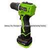 16.8V Brushless Green Electric Drill - Multifunctional Household Tool with Lithium Battery & Impact Pistol Charging