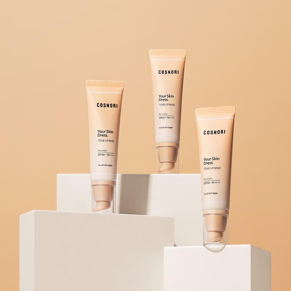 Cosnori Your Skin Dress Tone-Up Base (50ml) – Multi-Functional Brightening Sun Base with SPF50+ PA++++, Korean